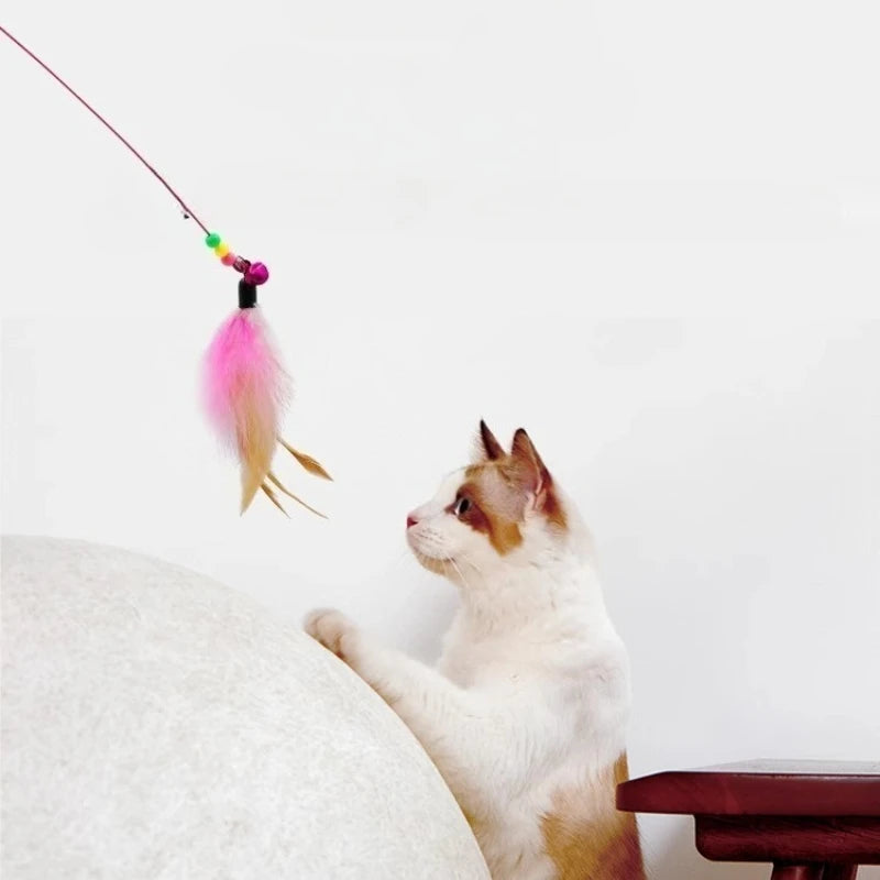 Katzenspielzeug Federstab Glocke